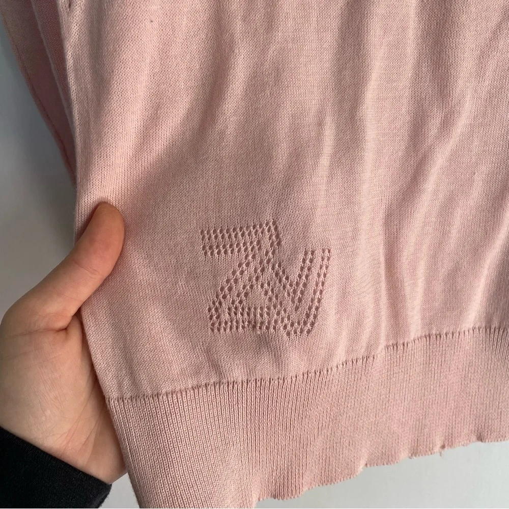 NWT Zadig and Voltaire Miss Amour Gradient Strass Sweater Pink Long Sleeve XS